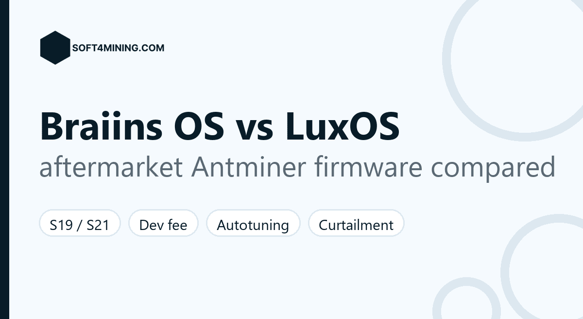 Braiins OS vs LuxOS: aftermarket Antminer firmware compared